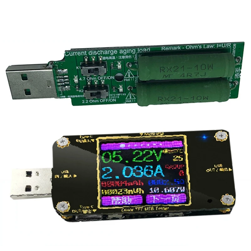

MOOL USB Tester Multifunctional Type-C Pd Detector Digital Display Voltage And Current Meter Capacity Measuring Instrument