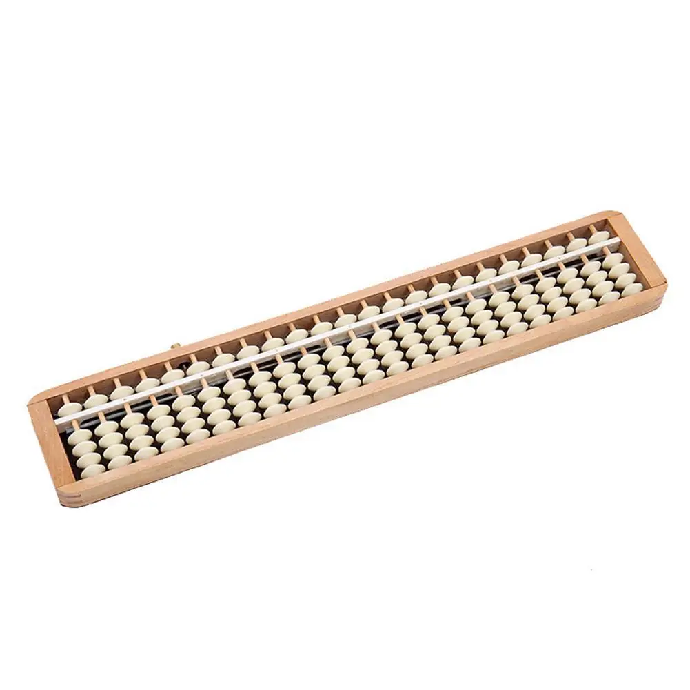 

23 Column Wooden Frame Abacus One-key Reset Math Arithmetic Counting Tools For Bank Accounting Students Beginners Caculating Toy