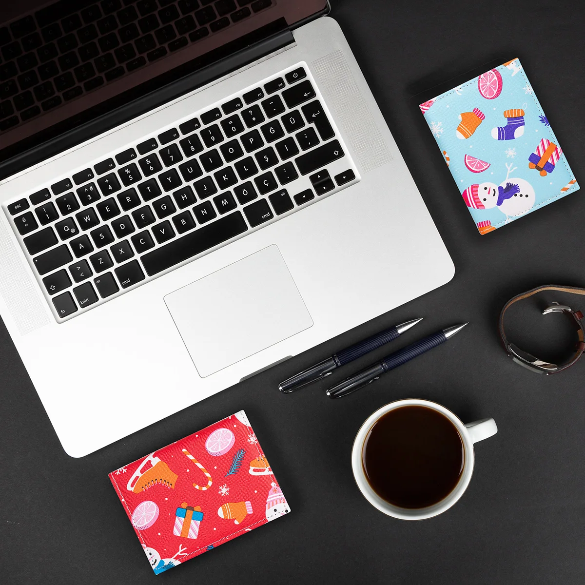 Кошелек с мультяшным рождественским принтом Симпатичная модная сумка из