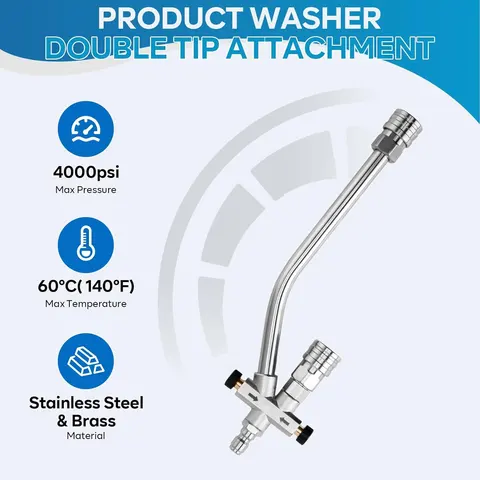 Насадка для мойки высокого давления с двойным наконечником для пенопласта