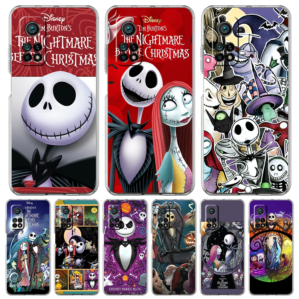 

Чехол Кошмар перед Рождеством для телефона Xiaomi Mi Poco F3 X3 X4 GT NFC M3 M4 11 Ultra 12 11X 11i Pro Lite 5G, прозрачный чехол