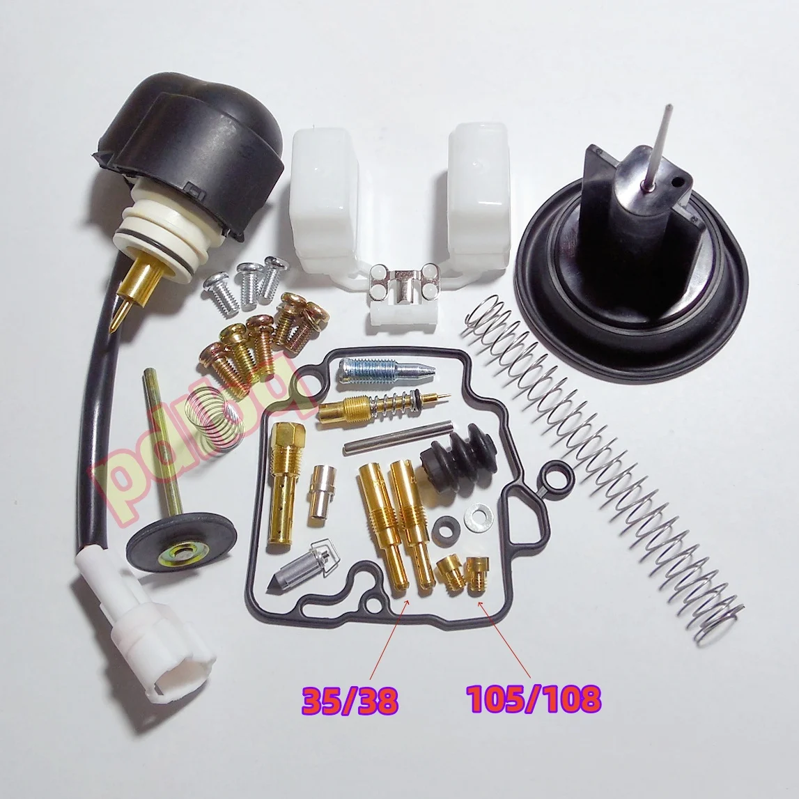 Фото Ремкомплект карбюратора для скутеров Yamaha 2003-2007 Cygnus X/X SR XC125 с электронным дросселем и плунжером №1