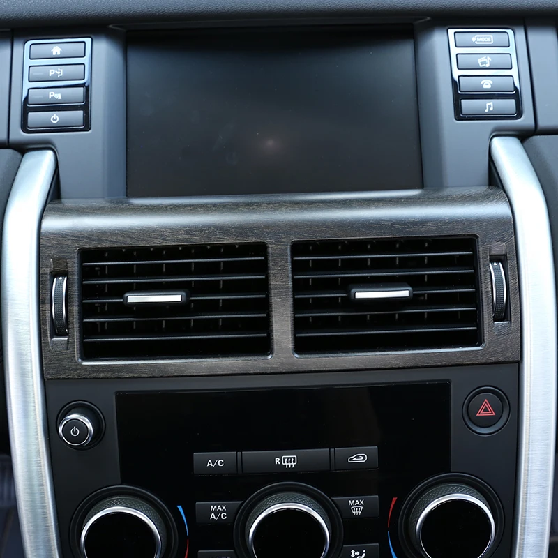 

1 шт. для Land Rover Discovery Sport 2015-2017, центральное управление, решетка вентиляционного отверстия, Обшивка Рамы, аксессуары для автомобиля, АБС-пластик, древесина дуба, быстрая