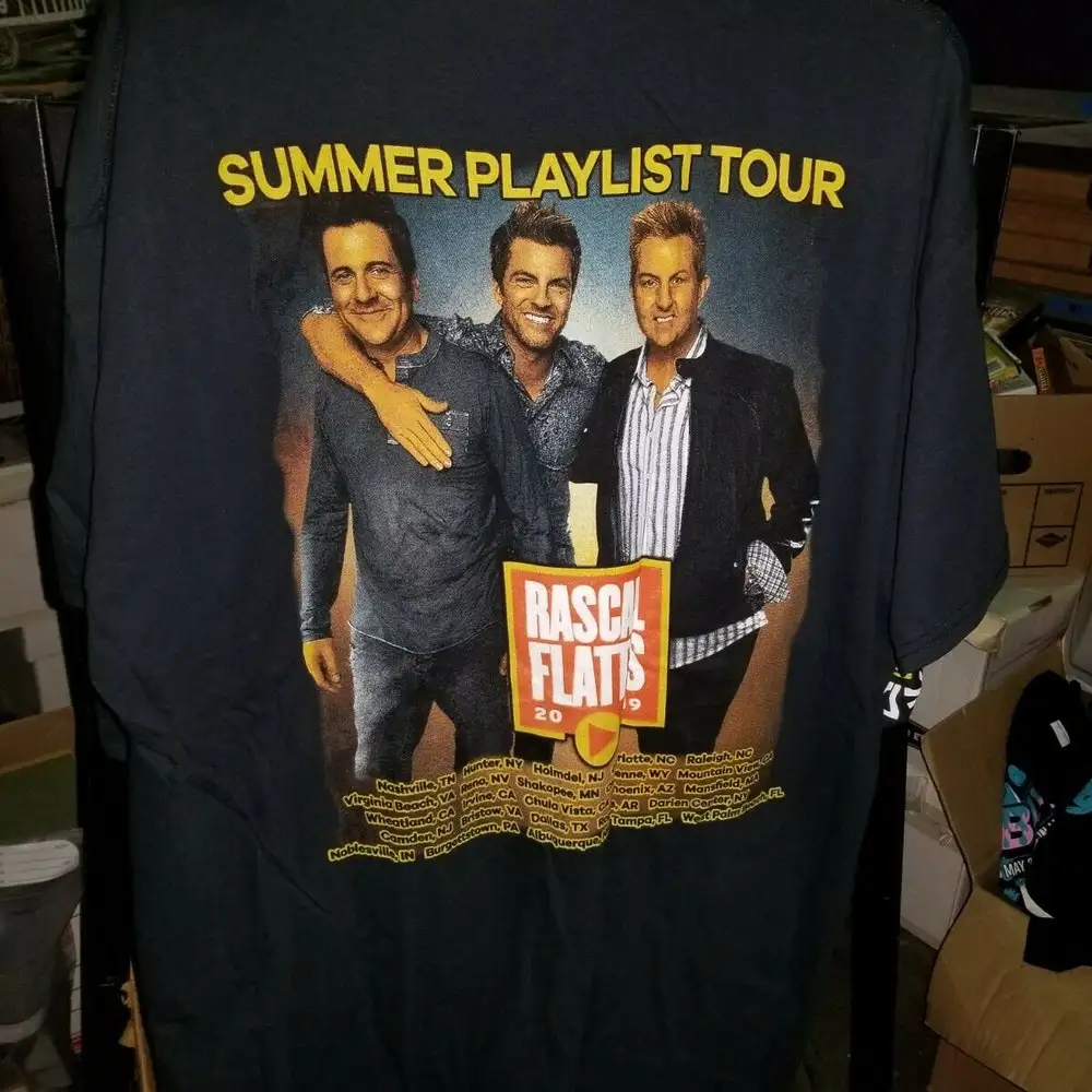 Летняя футболка Rascal Flatts для концертов летняя брендовая Новинка бесплатная