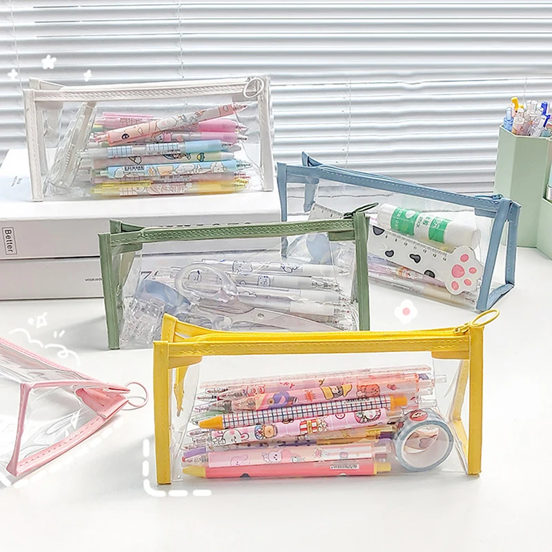 Case Mesh Pencil Bag For Kids Girls Multi Functional Transparent Storage Archive Bag School Supplies