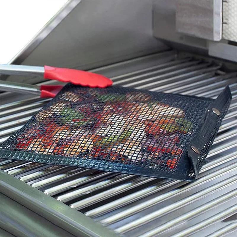 

1pc Reusable Non-stick BBQ Grill Mesh Bag Barbecue Baking Isolation Pad Outdoor Picnic Camping BBQ Kitchen Tools kitchen gadgets