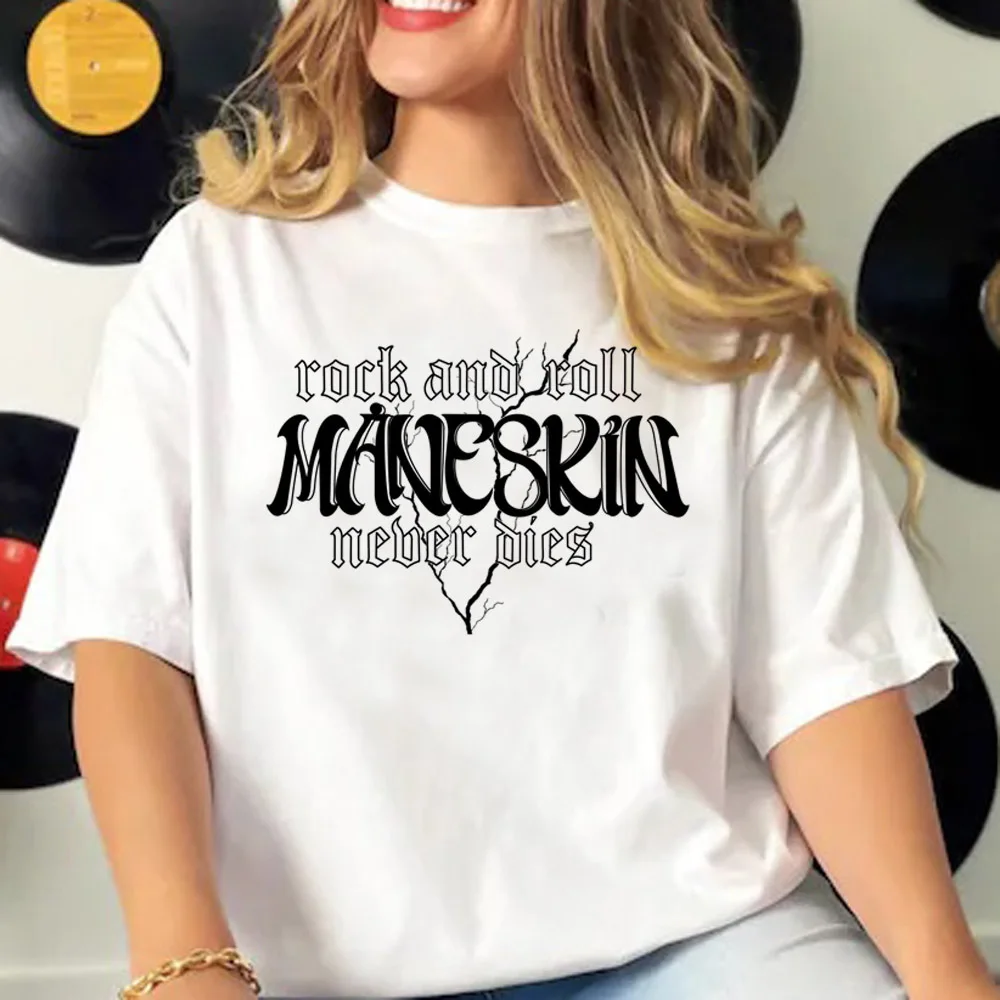 Футболка Maneskin женская из мягкой ткани дизайнерская одежда y2k