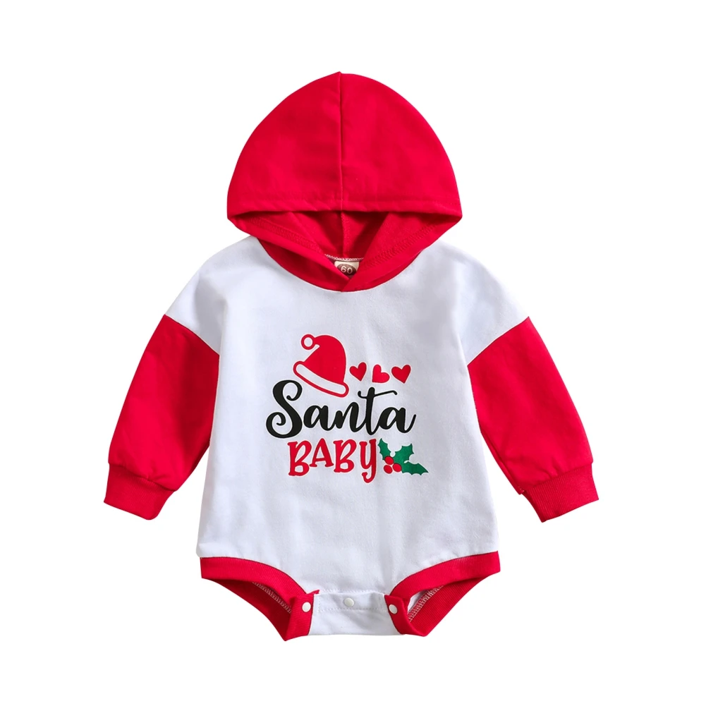 

Детский Модный комбинезон Baywell, модный Рождественский комбинезон с капюшоном для новорожденных 0-3 месяцев, детский Рождественский комбинез...