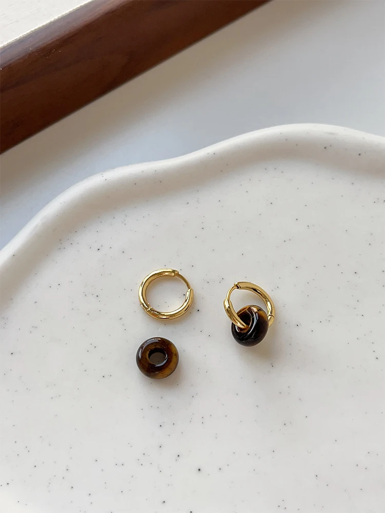 Ops осень и зима элегантный Maillard простые продвинутые натуральные тигровый глаз