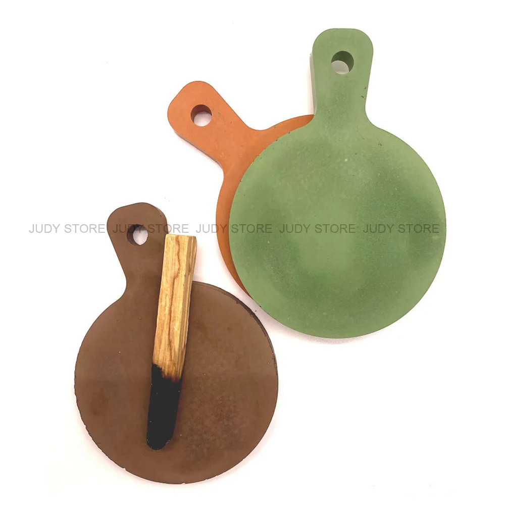 Силиконовые формы в виде бетонного подноса Круглая Пластиковая форма поднос для