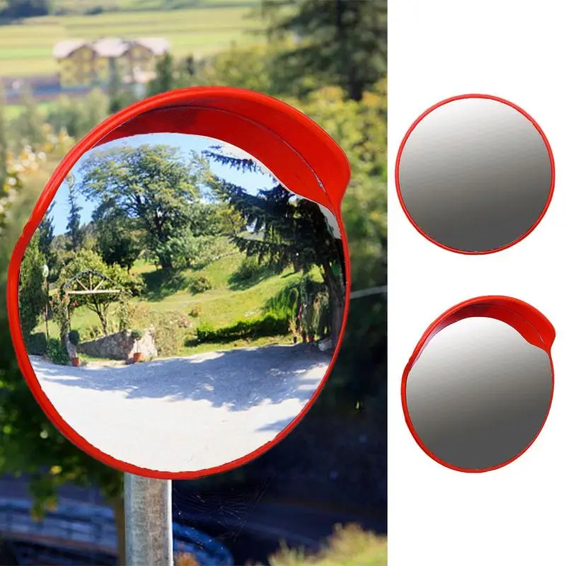 

Convex Mirror Outdoor Wide Angle Blind Spot Mirror Pole Mount For Street Corner Warehouse Garage Driveway Parking Lot For Car