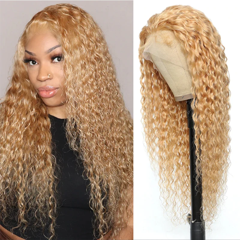 

Deep Wave Lace Front Human Hair Wigs Honey Blonde Lace Hair Wigs For Black Women IJOY 13x4 Brazilian Remy Human Hair Wigs