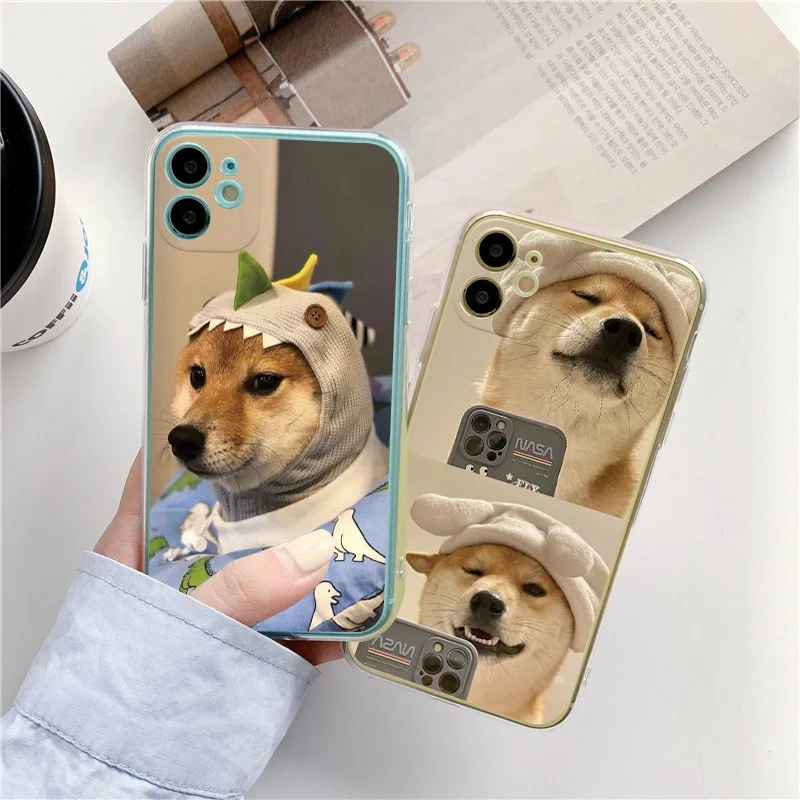 

For iPhone 14Promax 2023 New Ins Net Red Spoof Puppy Phone Soft Case 14Pro 13Promax 12Mini 11 Xsmax Xr X Xs 7 8Plus SE2 6s