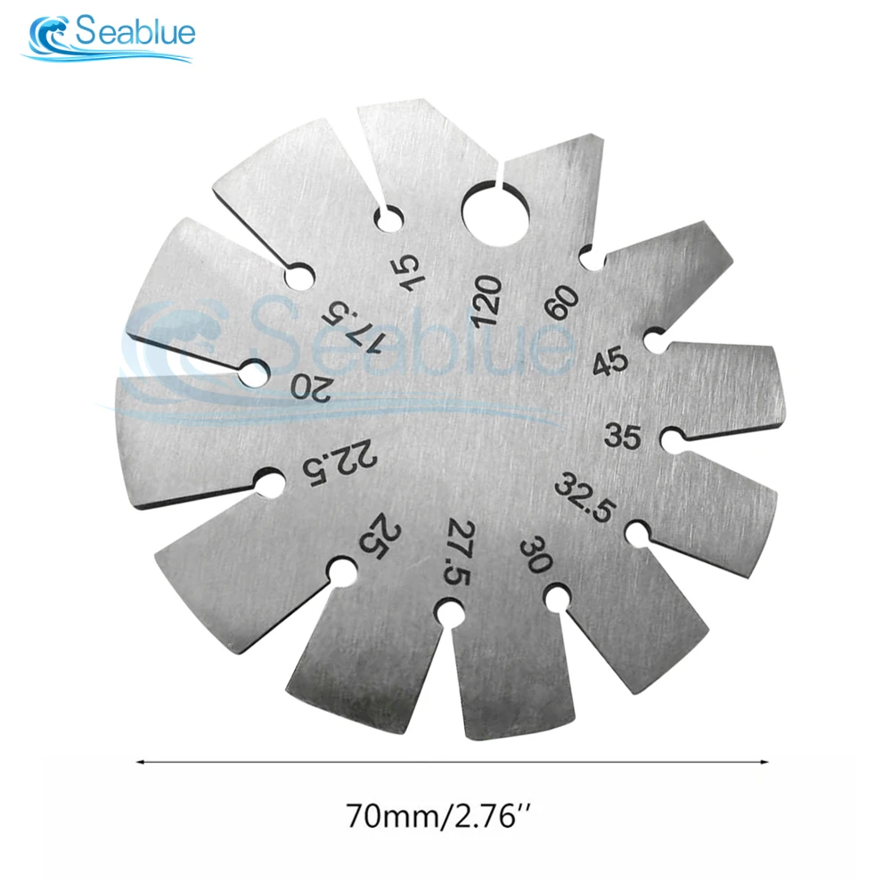 

Измеритель толщины угла, из нержавеющей стали, 15-120 градусов