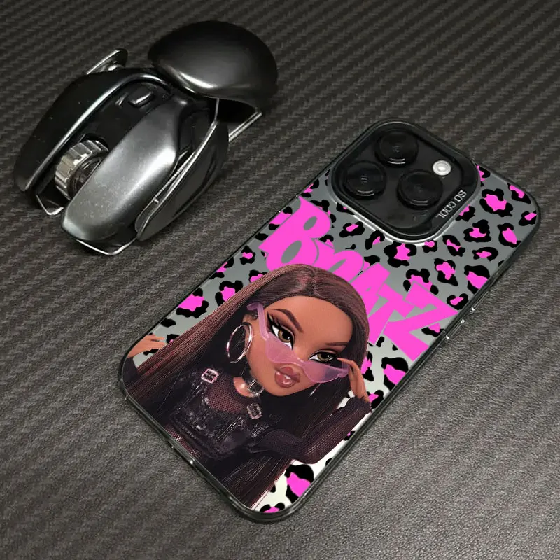 Фото Милый розовый чехол для телефона с изображением кукол Bratz для Samsung Galaxy S26 S25 S24 S23 S22 S21 S20 Note20 FE Ultra Edge Plus 4G 5G, матовый чехол №2