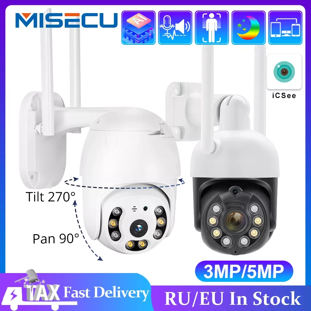 

IP-камера видеонаблюдения MISECU, 3 Мп, 5 Мп, PTZ