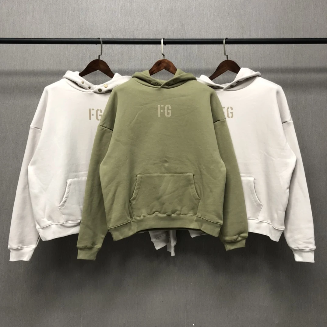 

21fw 7th Collection FG logo Print Hoodies Men's Hip hop Hooded Pullover Sweatshirt High Quality Oversize Hoodies