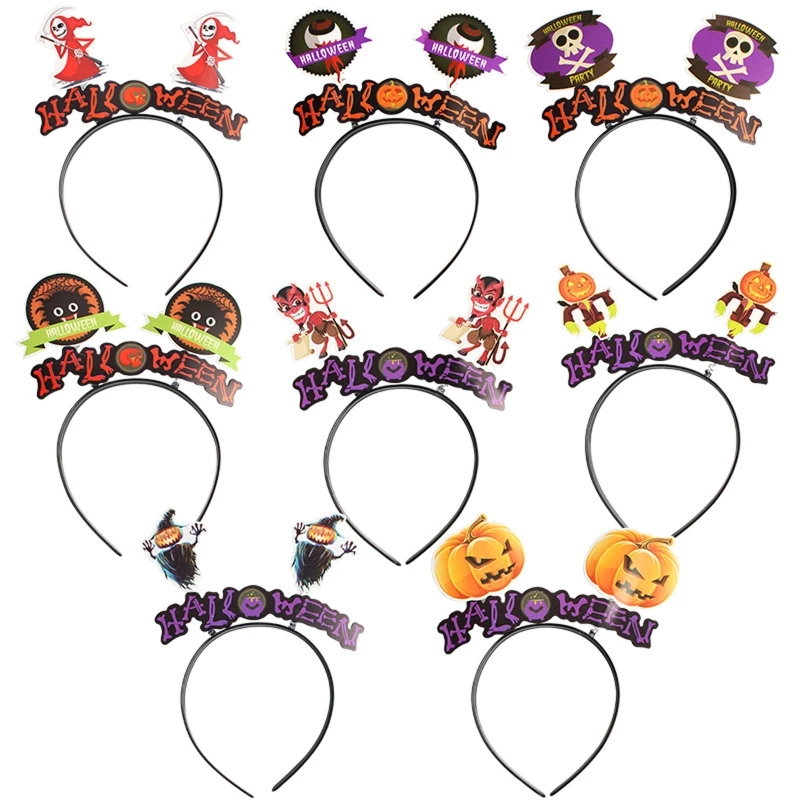

10Pcs Halloween Headbands Hair Hoops Head Wear Costume for Cosplay Party Favors