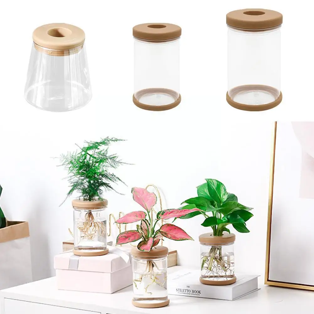 

Новый прозрачный цветочный горшок B1g6 с гидропонной системой, прочный горшок с имитацией горшка для украшения растений, ваза для посадки цве...