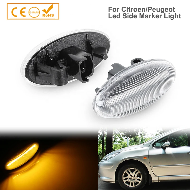 

2x Side Indicator Repeater Lamp For Citroen Berlingo C-Elysee C1 C2 C3 C5 6325G3 LED Dynamic Turn Signal Lamp Side Marker Light