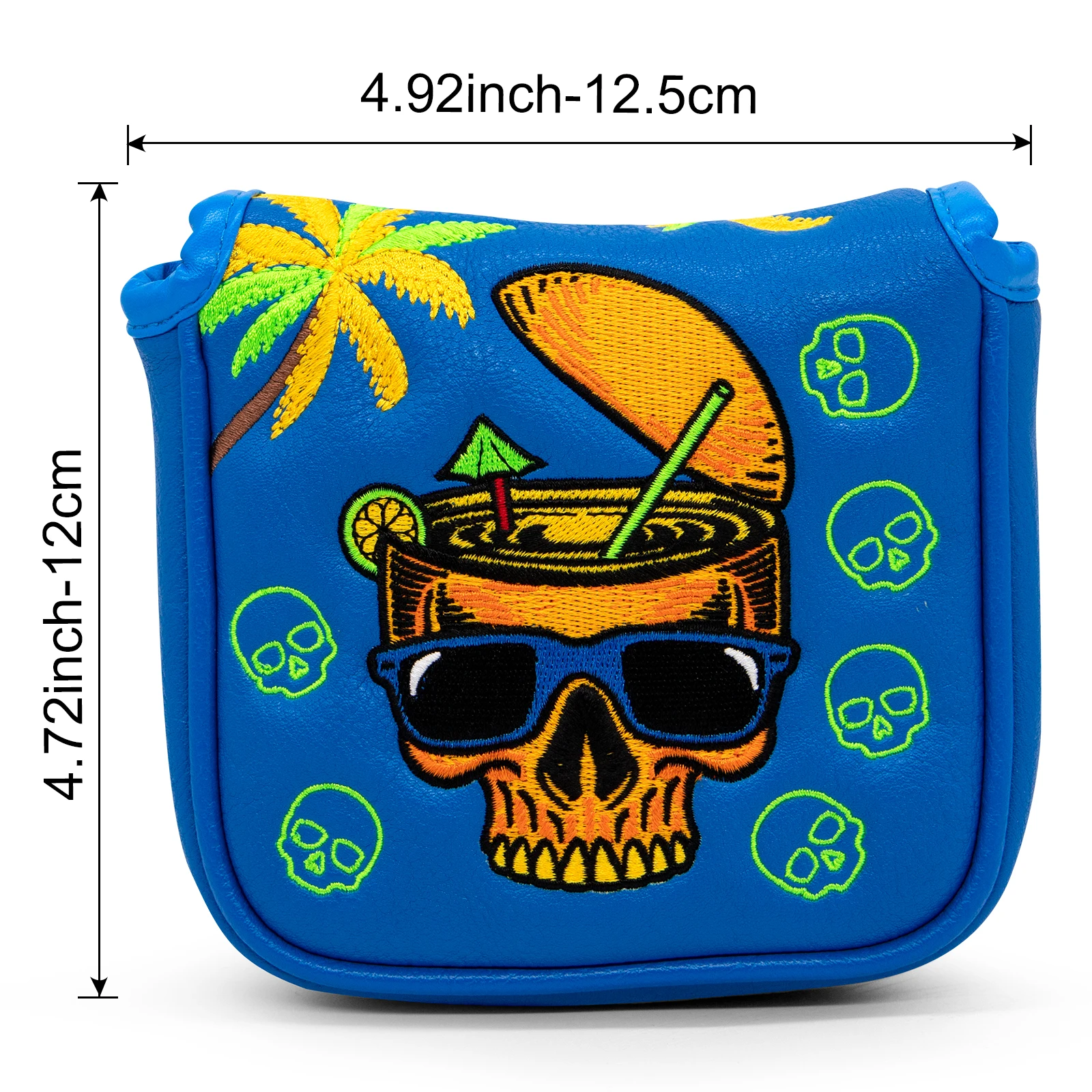 Coolskull Golf головной убор чехол для клюшки голубой Премиум кожаный с магнитом