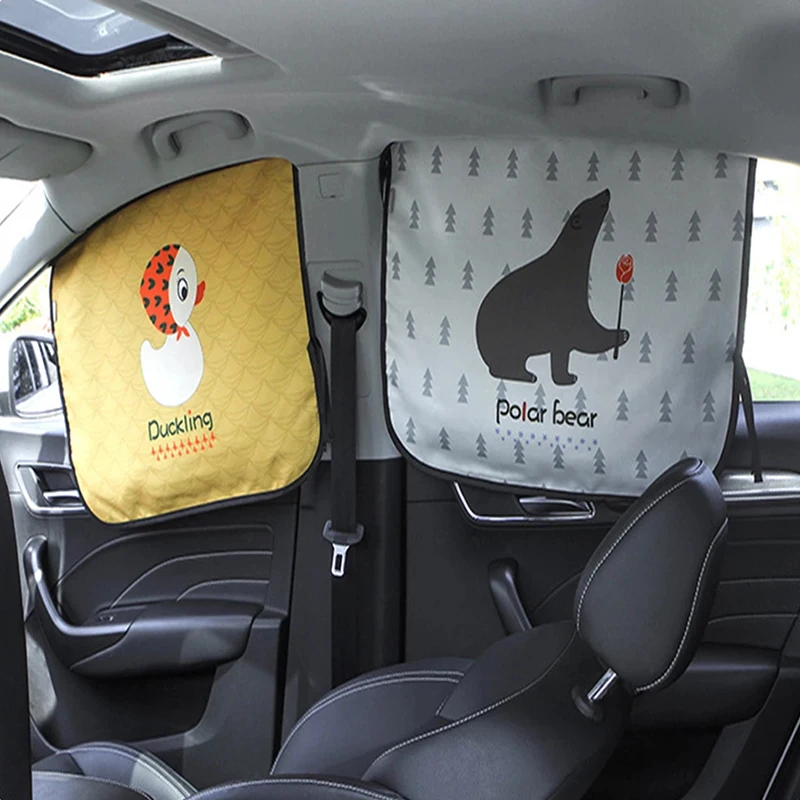 

Universal Car Magnetic Side Window Sunshade Cover Sun Visor Curtain Cartoon UV Protection Baby Children Curtain