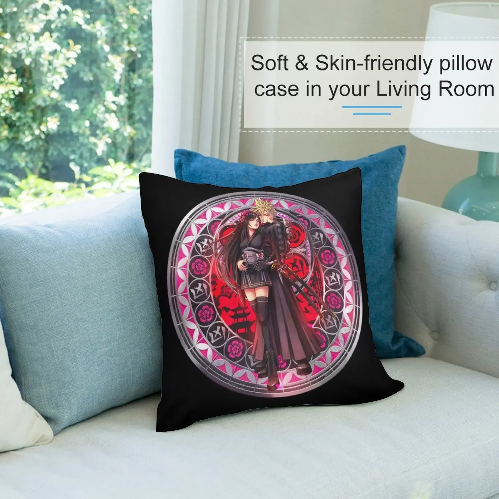 Самурайская облако и экзотическая витражная подушка Тифа рождественские