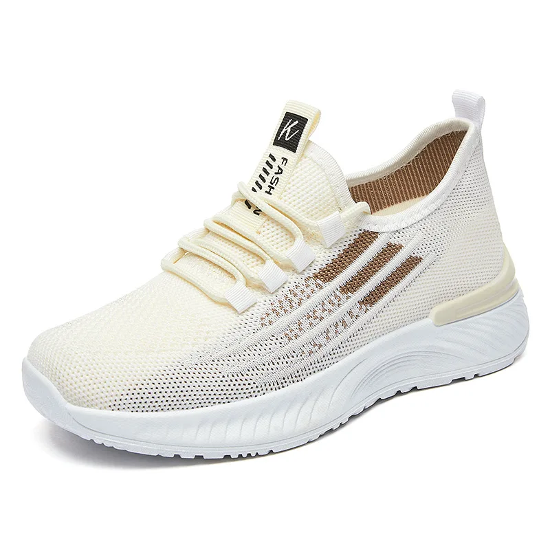2023 New Style Four Seasons Women's Shoes Spring Summer Fashion Flying Woven Lace-up Casual Sports Shoes Breathable Sneakers