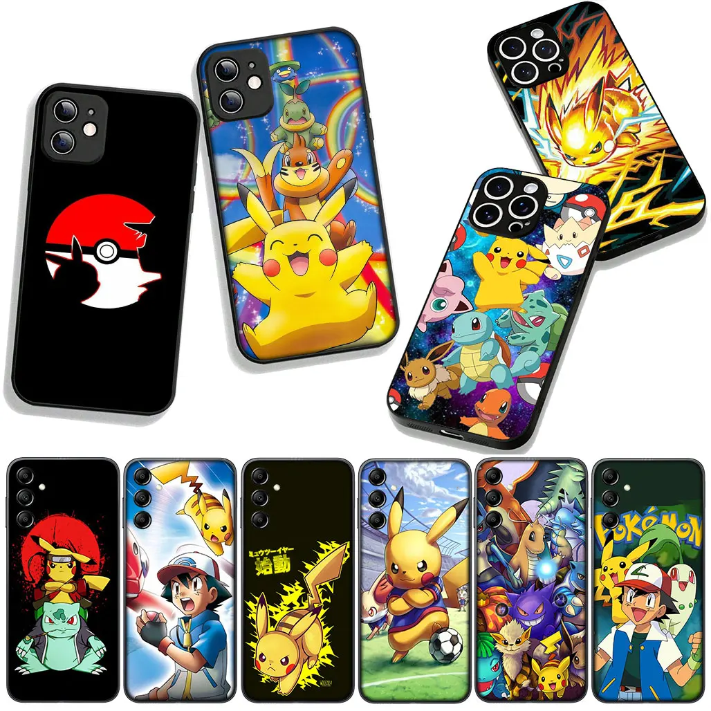 Фото Phone Cover for Xiaomi Poco F6 F7 Ultra F5 F3 X7 X6 X5 X3 NFC M7 M6 Pro C75 C65 C71 C61 Case P-Pokemons P-Pikachus Cute №2