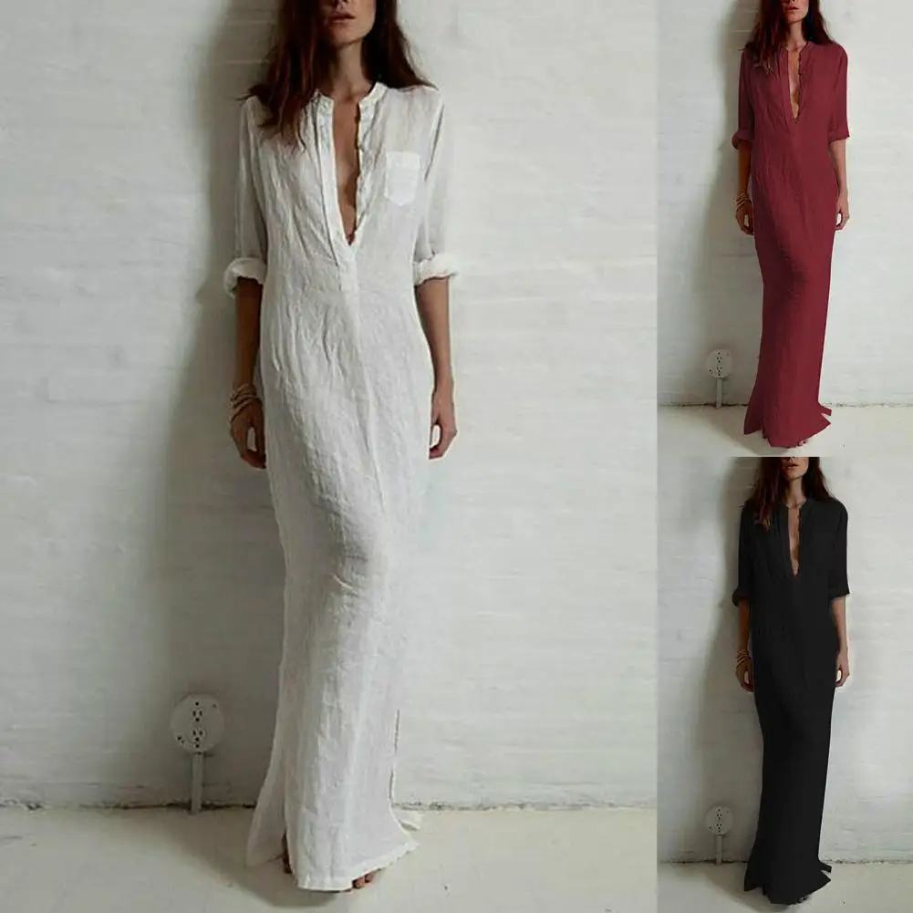 

Shirt Dress Formal Lightweight Unique Cutting All Match Lady Dress Dress for Office