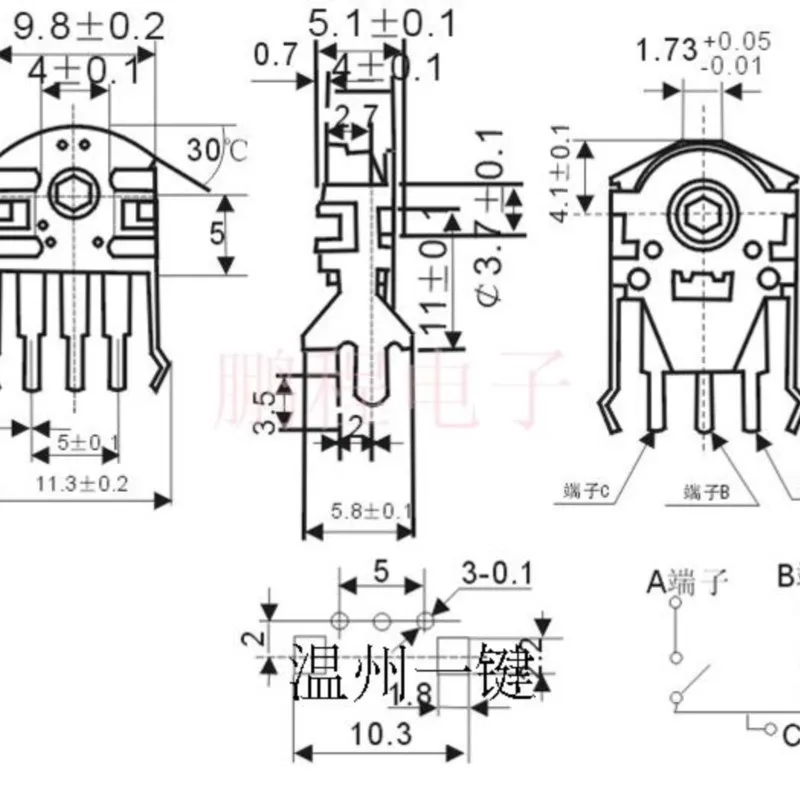 10 шт. BM-YSA среднее отверстие 11H аксессуар для кодировщика мыши 11 мм роликовый