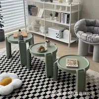 Ins Style Casual Home Coffee Table Nordic Minimalist Combination Coffee Table Medieval Small Apartment Side Table Cafe Cabinet