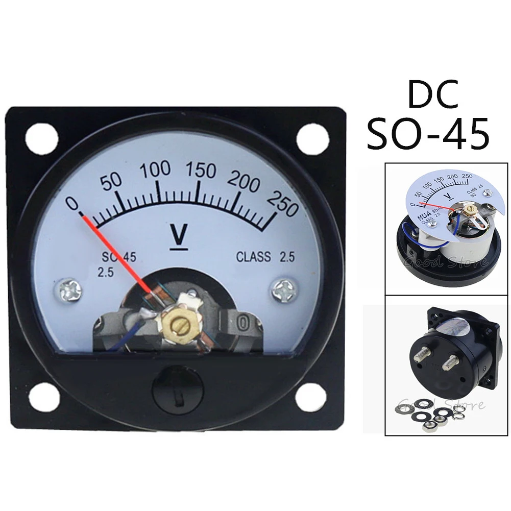 

SO-45 DC Ammeter Pointer Analog DC1A2A3A5A10A15A20A30A Electric Current Tester For Measuring AC/DC Current Or Voltage