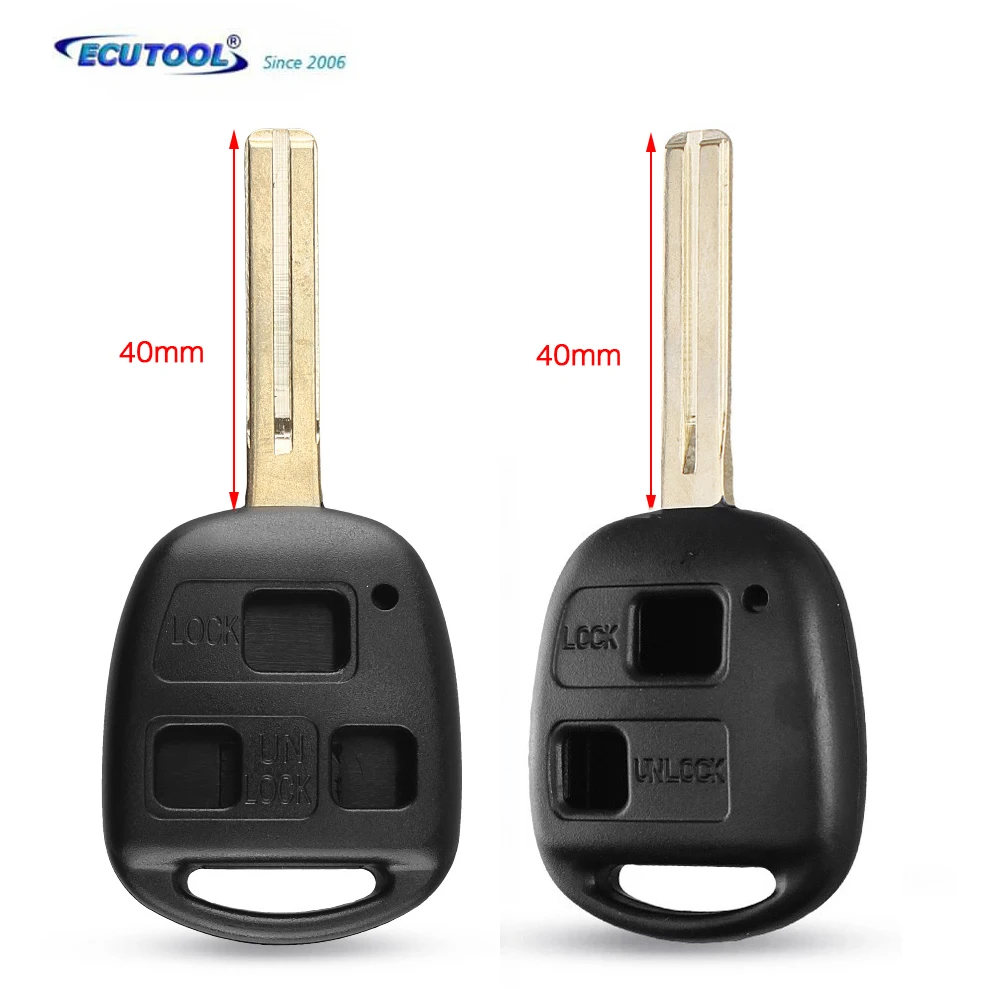 5 шт./Лот, 3 кнопки, запасной брелок для автомобильного ключа для Toyota Yaris Prado Tarago Camry Corolla TOY48 Blade