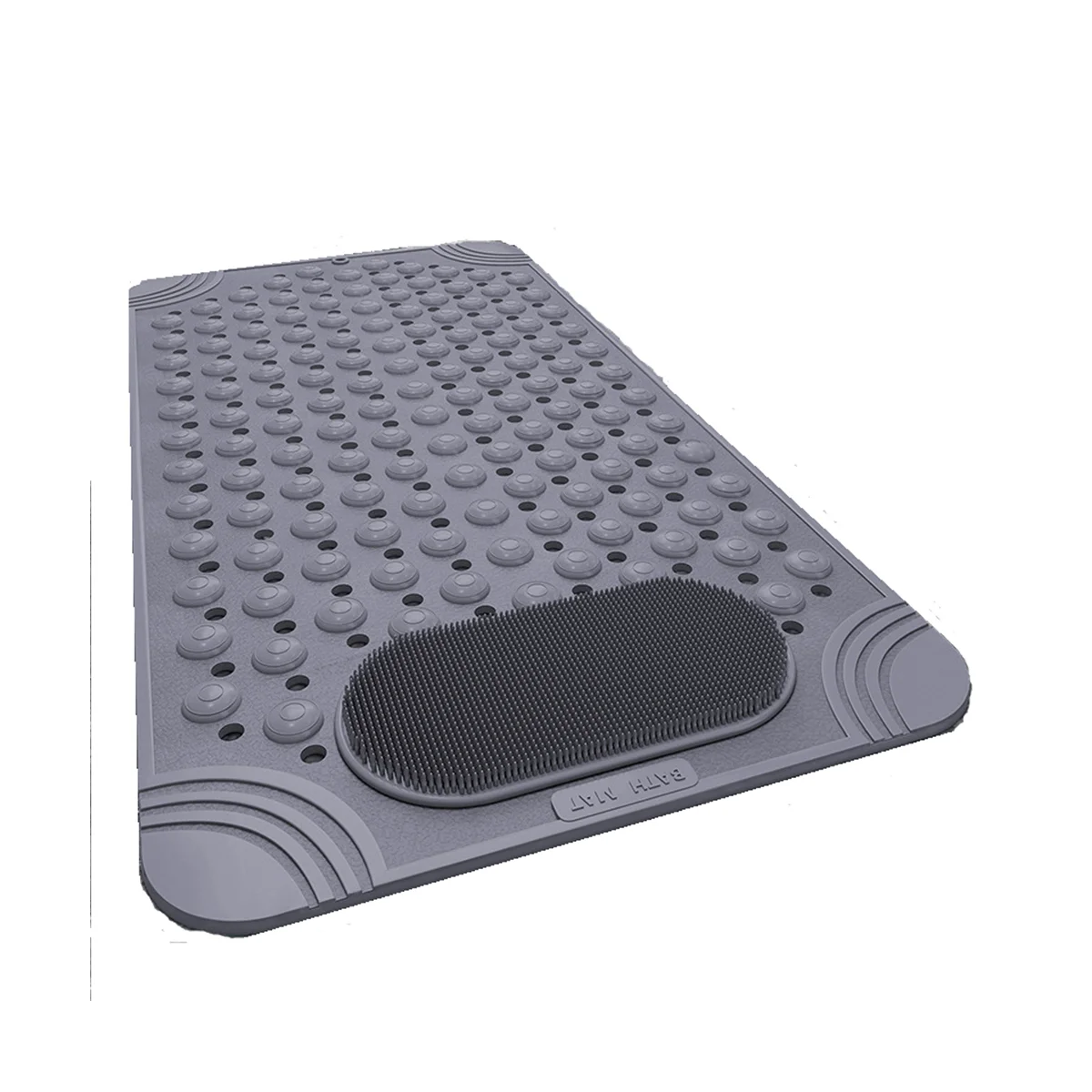 

Simple Memory Foam Bathroom Mat 3D Cobblestone Pattern Absorbent Bath Rug Toilet Hallway Non-Slip Doormat Washable Grey