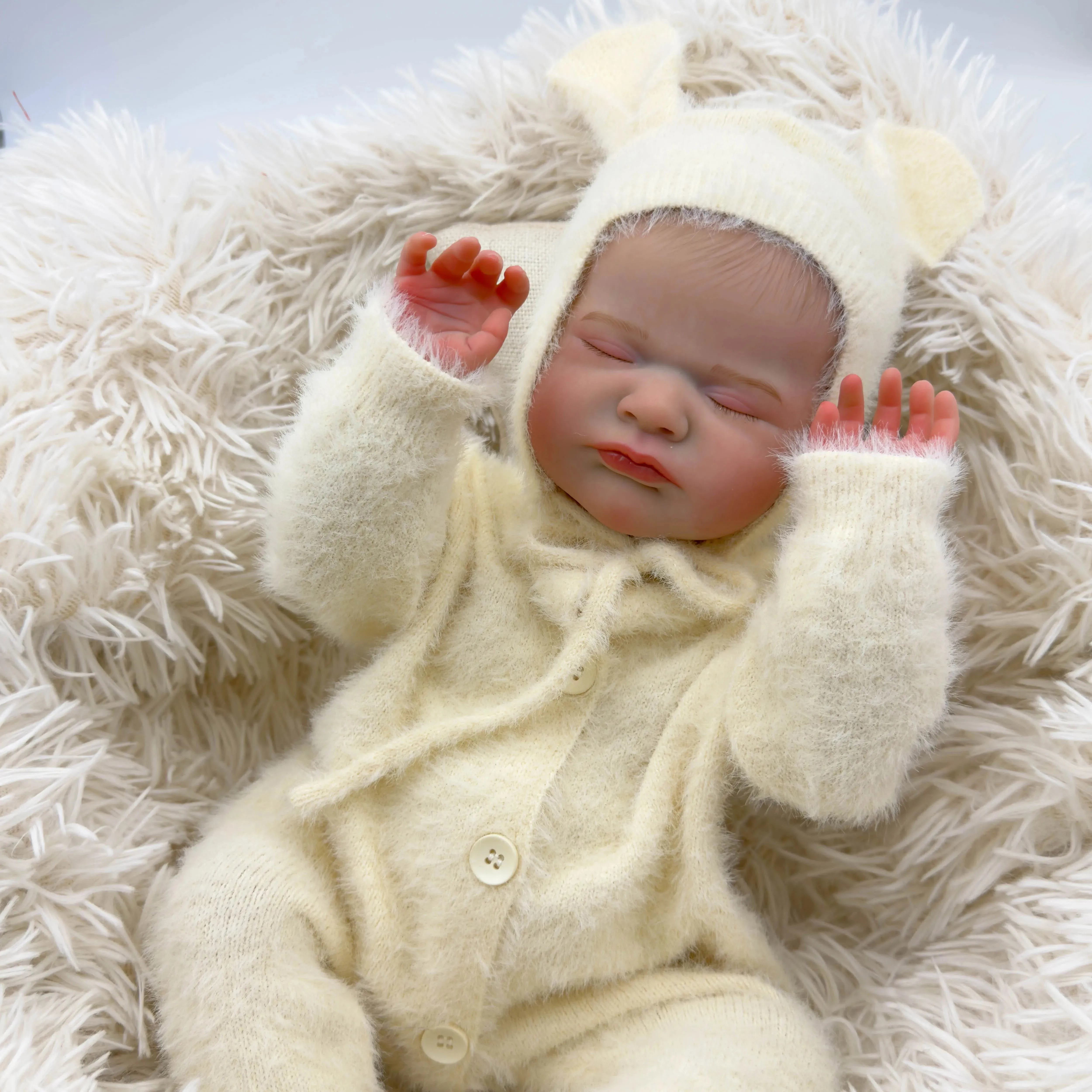 48 СМ Макс Мягкая Ткань Реалистичная Кукла Реборн с 3D-кожей Многослойная картина