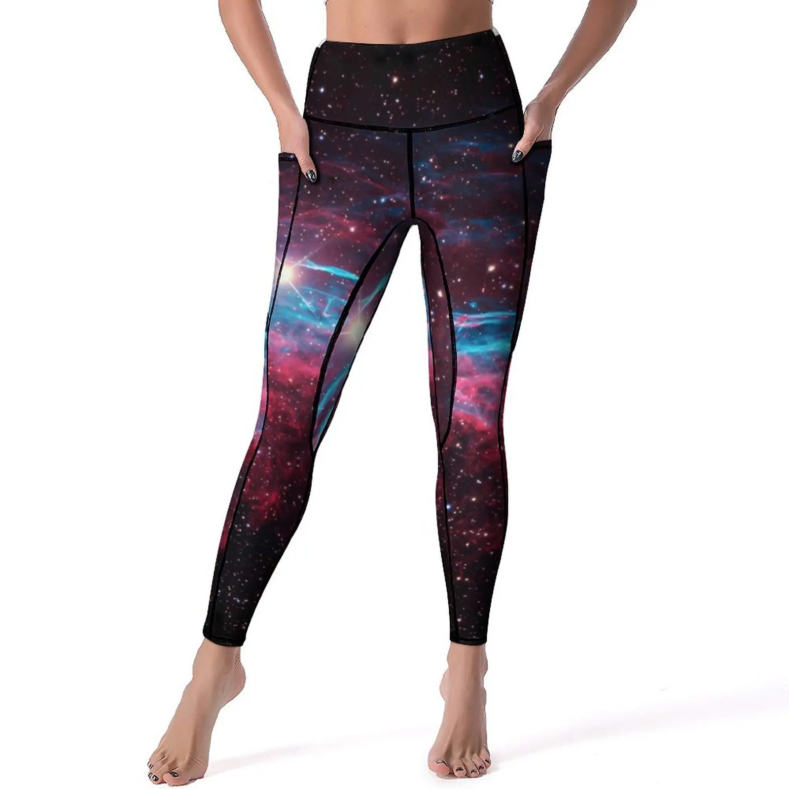 

Galaxy Nebula Leggings Stars Print Gym Yoga Pants Women Push Up Vintage Leggins Sexy Elastic Pattern Sports Tights