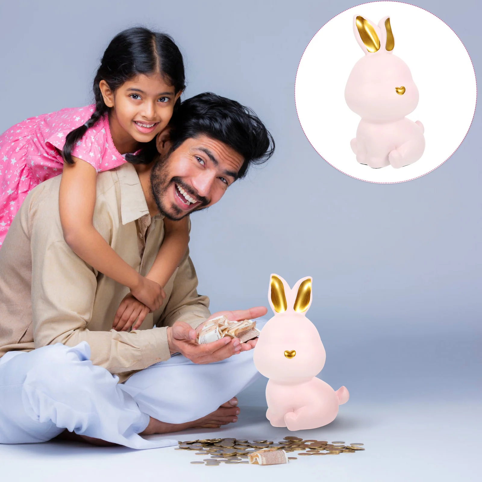 

Bunny Piggy Bank Adorable Rabbit Modeling Money Pot Children Cartoon Piggy Bank