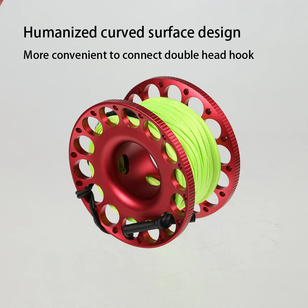 

Катушка для дайвинга на палец, двухсторонний крючок из полиэфирного волокна, ФЛУОРЕСЦЕНТНОЕ зеленое оборудование, шнур для аварийной катушки, прочный синий