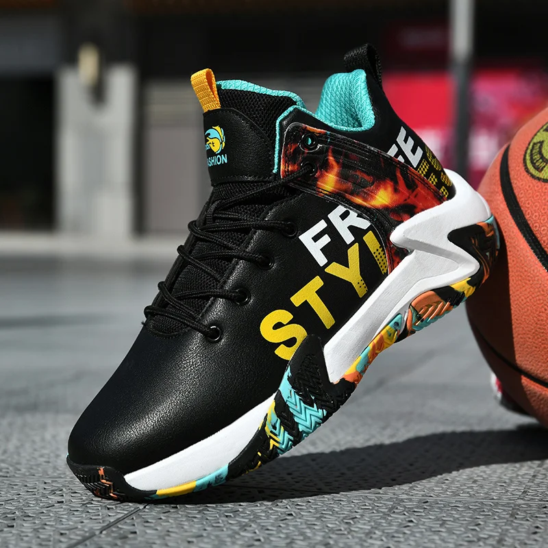 

New Men's Basketball Shoes Comforthable Cushioning Anti-skid Sports Shoes Gym Training Athletic Basketball Sneakers for Children