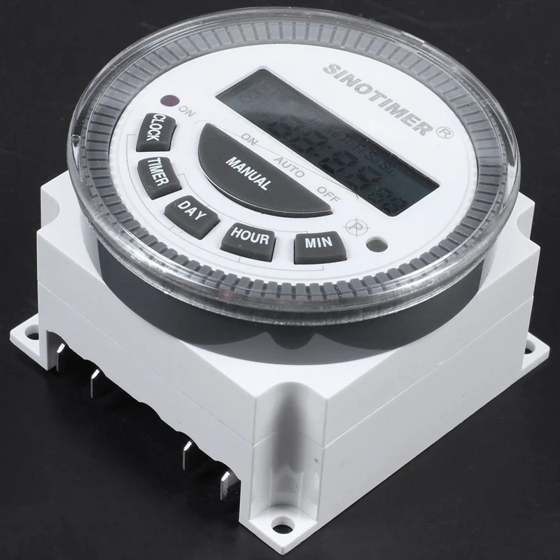 Цифровой программируемый выключатель освещения с пылезащитной крышкой 220 В