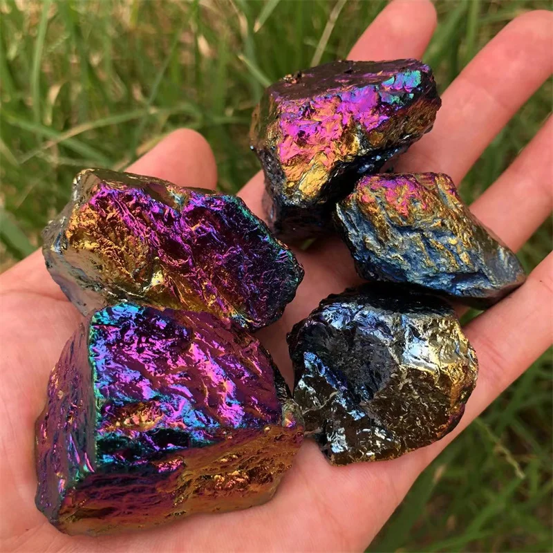 Натуральный яркий разноцветный черный драгоценный камень, восстанавливающий ремесло, украшение для дома