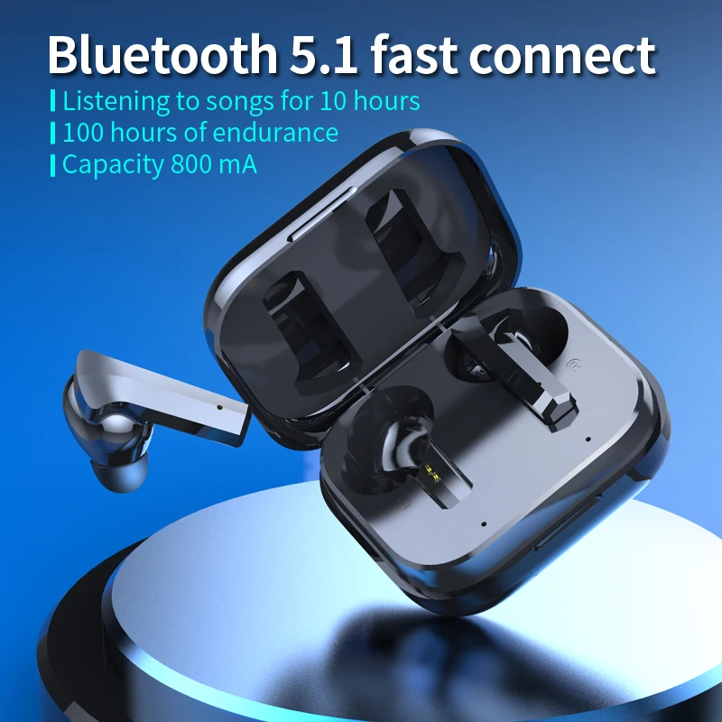 

TWS bluetooth-наушники с зарядным футляром, 2200 мА · ч
