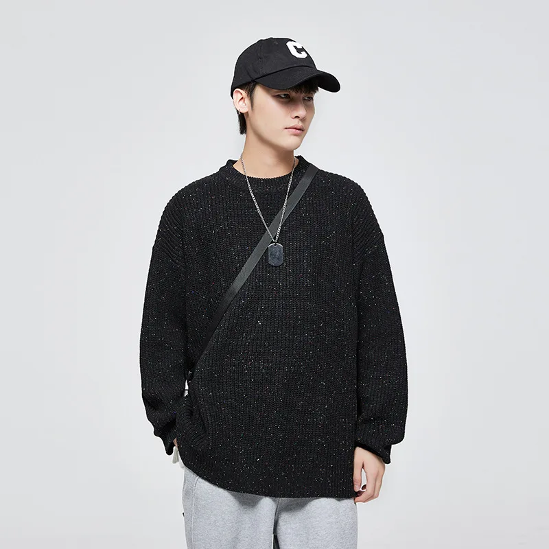 

Knitting Acne Studios Oversized Sweater Grinch Solid Color Men's Clothes Harajuku Jersey Thick Sweaters With Headings Pullover