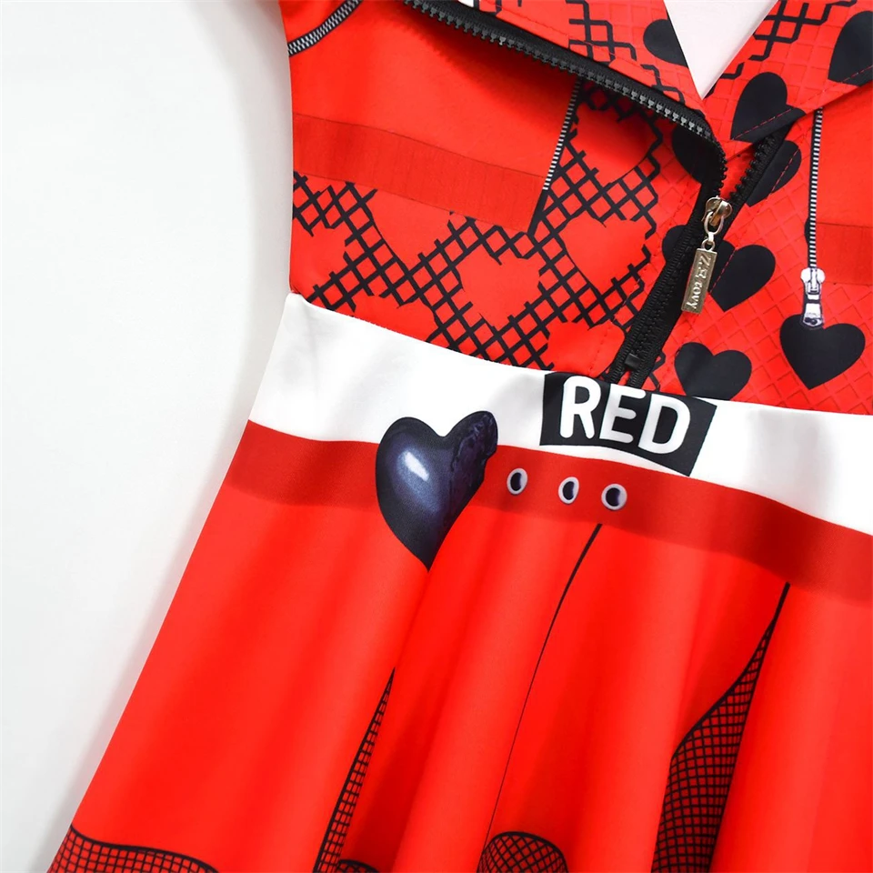 Модель 2024 года костюм для Хэллоуина принцессы 4 Красная Королева сердец брюки