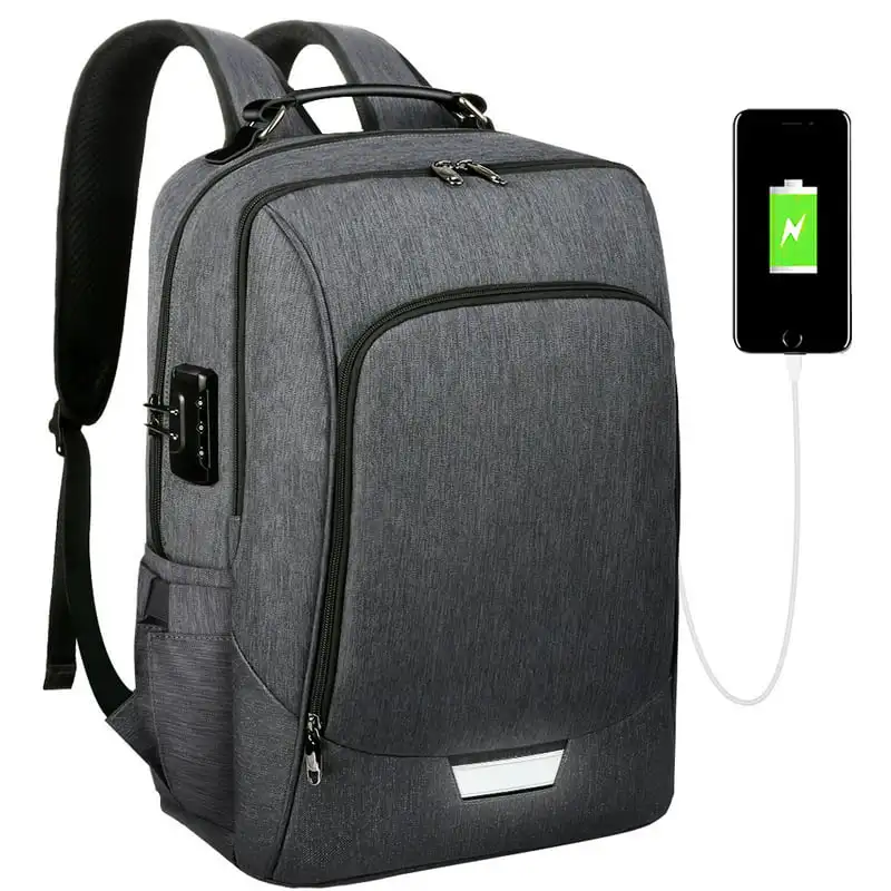 

Travel Laptop Backpack Water Resistant Anti-Theft School Bag with Usb Charging Port and Lock, 17 inch Computer Business Backpack