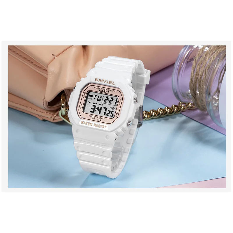 SMAEL Fashion Sport Watch Women Luxury Brand LED Digital Wristwatch Casual Waterproof Ladies Watches Outdoor Relogio Feminino enlarge