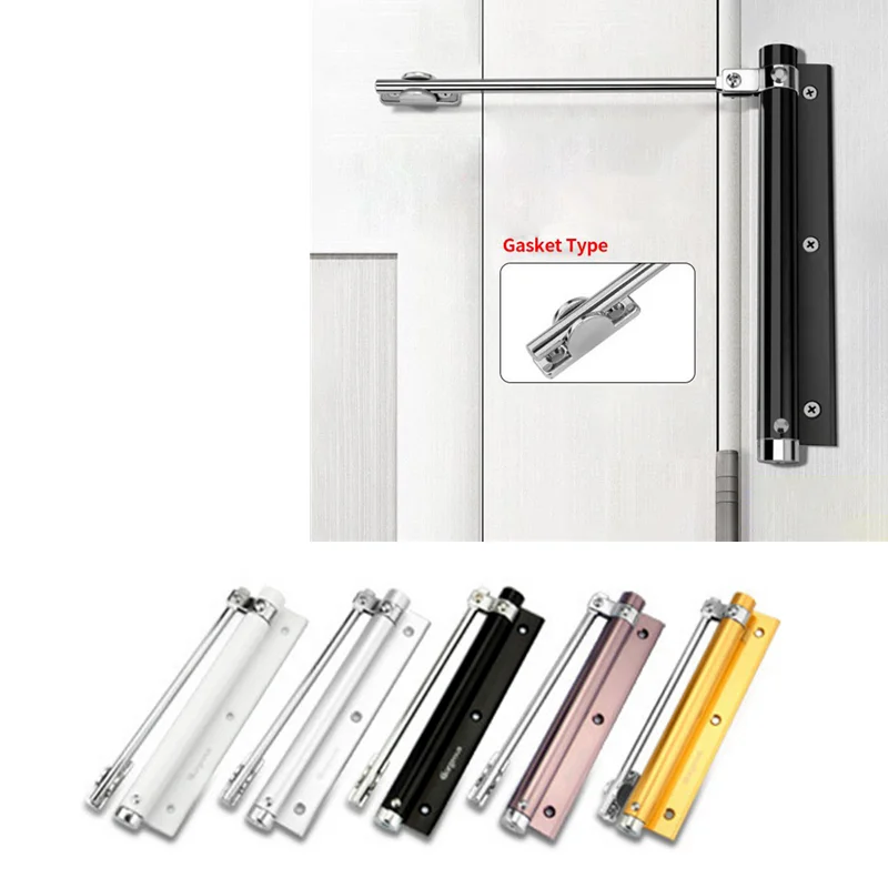 

1pcs Adjustable Door Closer Aluminum Alloy Automatic Door Spring Closer Soft Close Door Heavy Duty Door Hardware