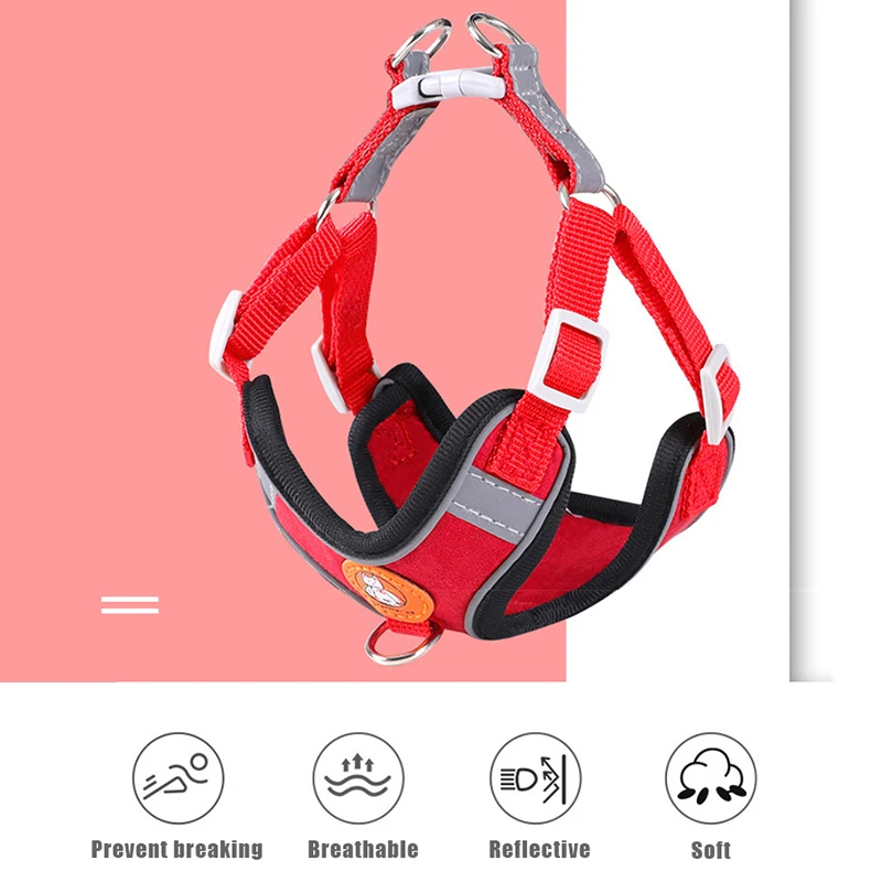 Регулируемая Подвеска для собак мягкий поводок прогулок с милой кошкой жилет