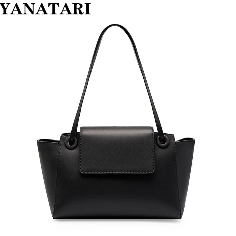 YANATARI Women's Bag  New Big Bag Fashion Versatile Commuter One Shoulder Bag Leather Large Capacity  Tote Bag tote Bag Wing bag